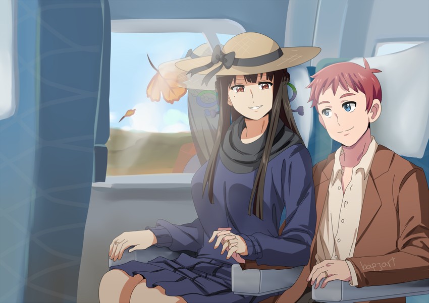 miyamizu mitsuha and iowa (kimi no na wa. and 1 more) drawn by beta_(joutarou)