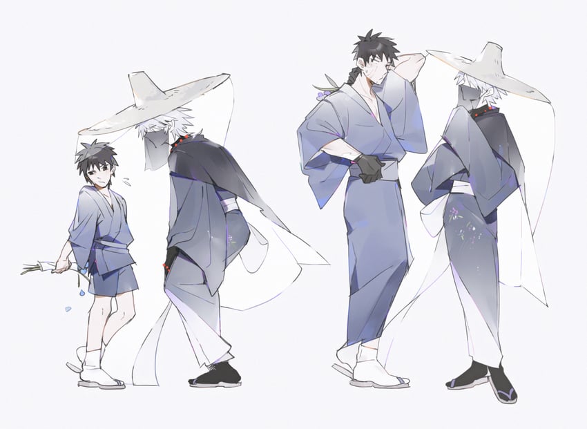 hatake kakashi and uchiha obito (naruto and 1 more) drawn by tie_fei_wu_mang_dashuai