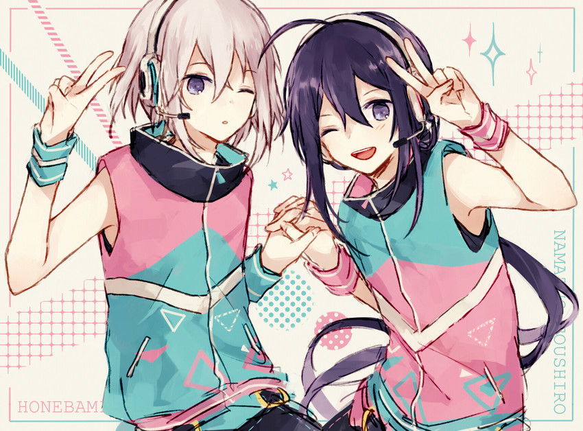 namazuo toushirou and honebami toushirou (touken ranbu) drawn by shiro_kunugi