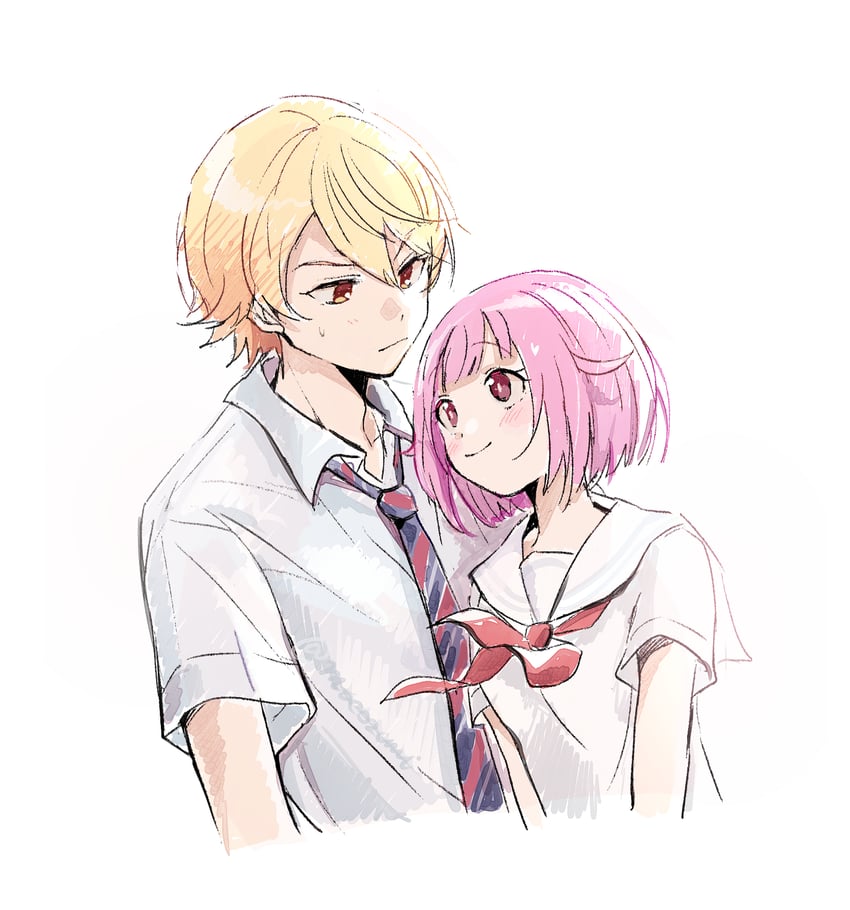 ootori emu and tenma tsukasa (project sekai) drawn by momomo_(m0_3)