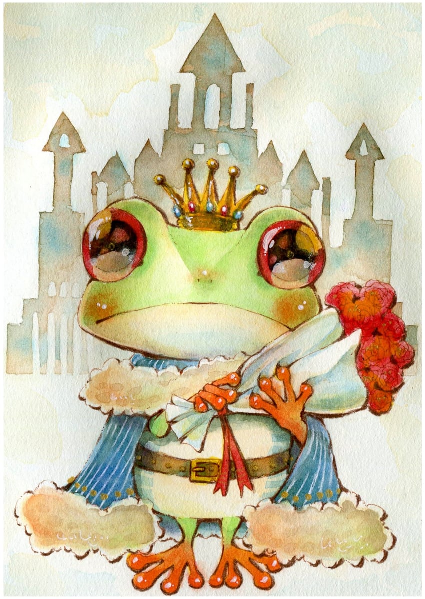frog prince (original and 1 more) drawn by aozomeee
