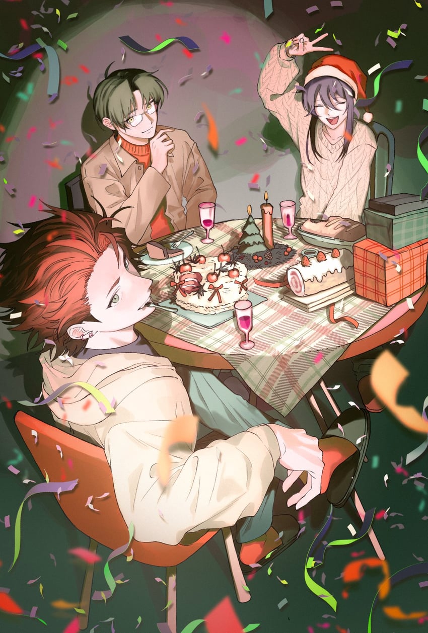 kanzaki souma, kiryu kuro, and hasumi keito (ensemble stars!) drawn by benur
