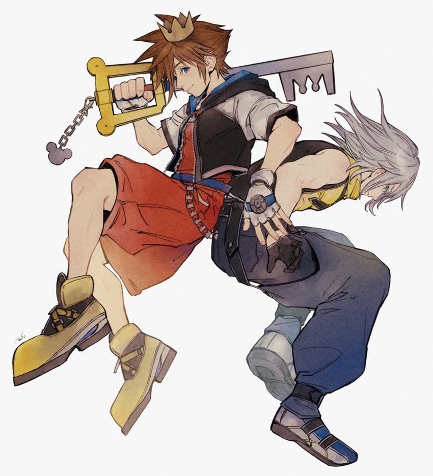 sora and riku (kingdom hearts and 1 more) drawn by mim_(mimya0600)