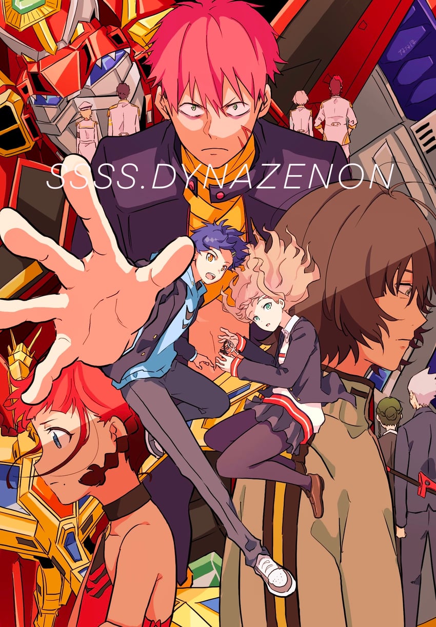 minami yume, mujina, asanaka yomogi, anosillus ii, anti, and 8 more (gridman universe and 1 more) drawn by nanay0n_74