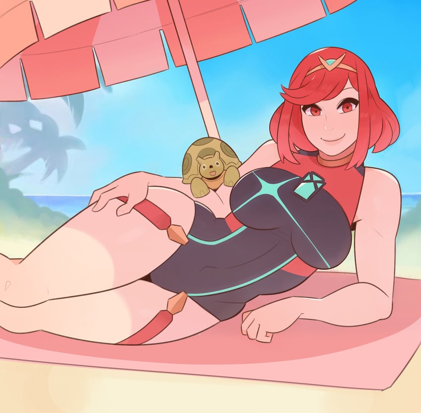 pyra (xenoblade chronicles and 1 more) drawn by splashbrush