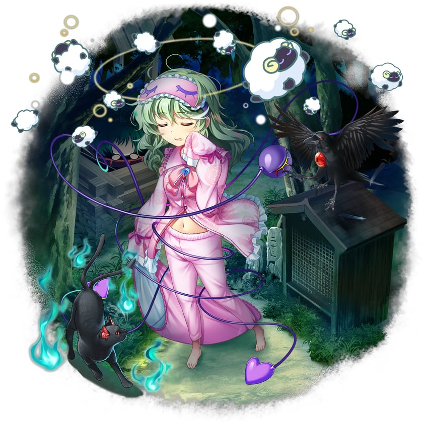 komeiji koishi, kaenbyou rin, reiuji utsuho, and kisume (touhou and 1 more) drawn by rotte_(1109)