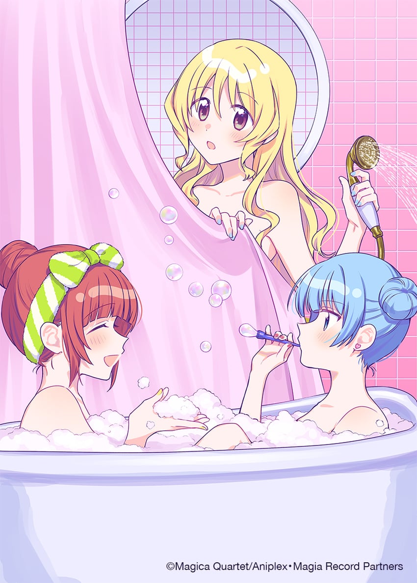 minami rena, togame momoko, and akino kaede (mahou shoujo madoka magica and 1 more) drawn by fuji_fujino