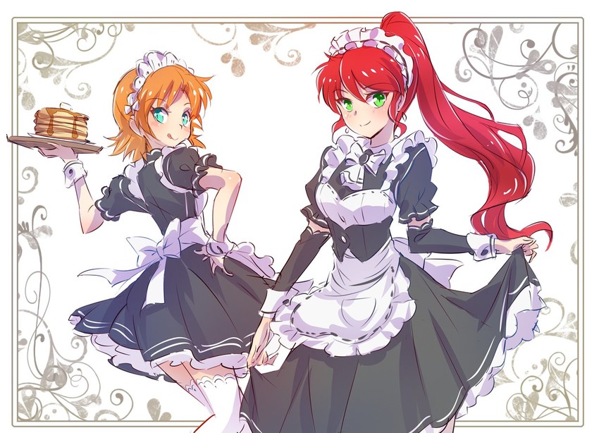pyrrha nikos and nora valkyrie (rwby) drawn by iesupa