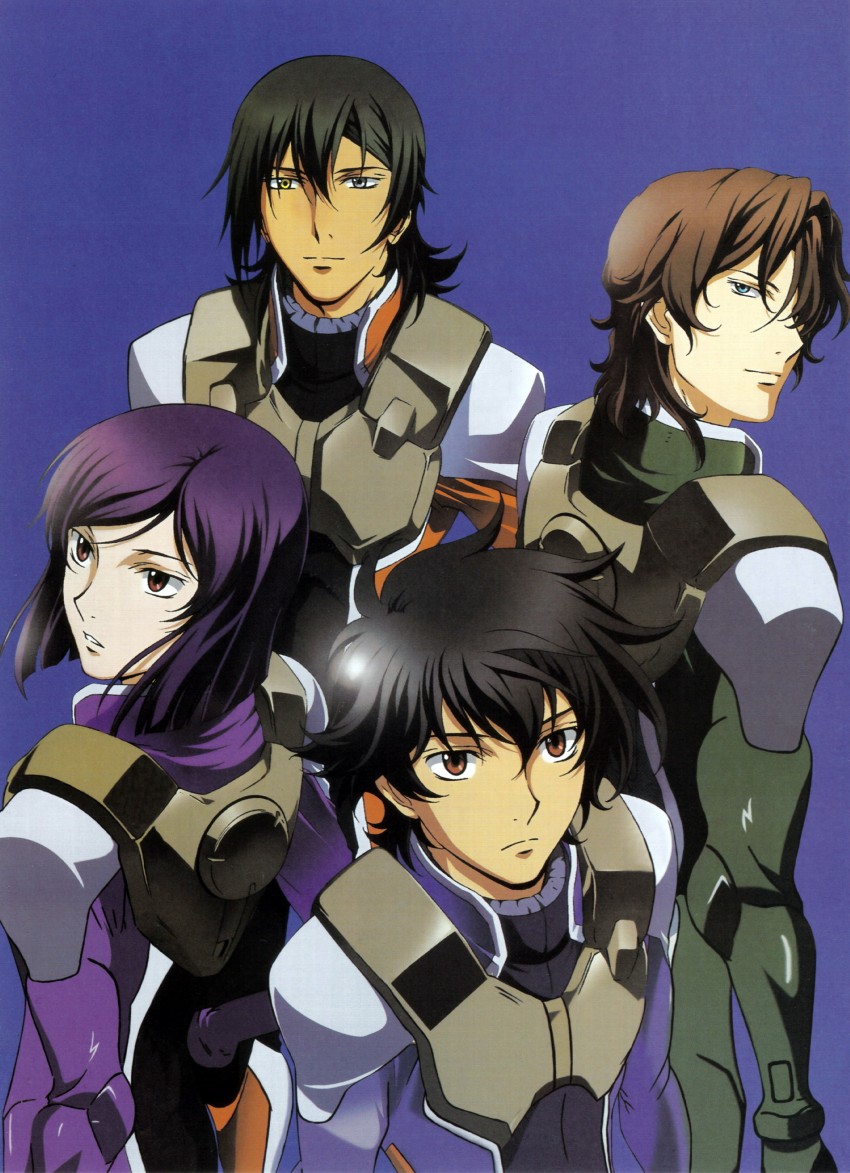 tieria erde, setsuna f. seiei, lockon stratos, and allelujah haptism (gundam and 1 more)