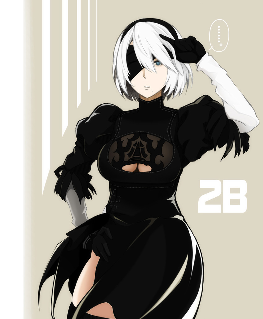 2b (nier and 1 more) drawn by uron-rei
