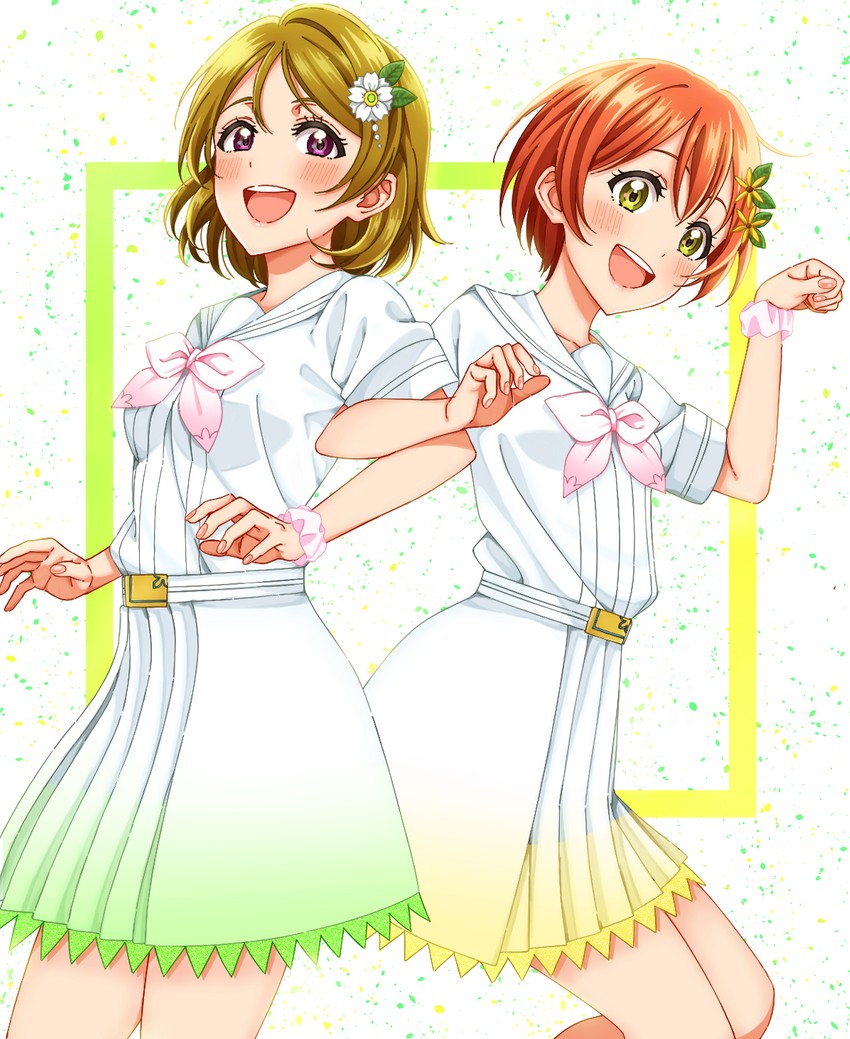 hoshizora rin and koizumi hanayo (love live! and 1 more) drawn by ojyomu