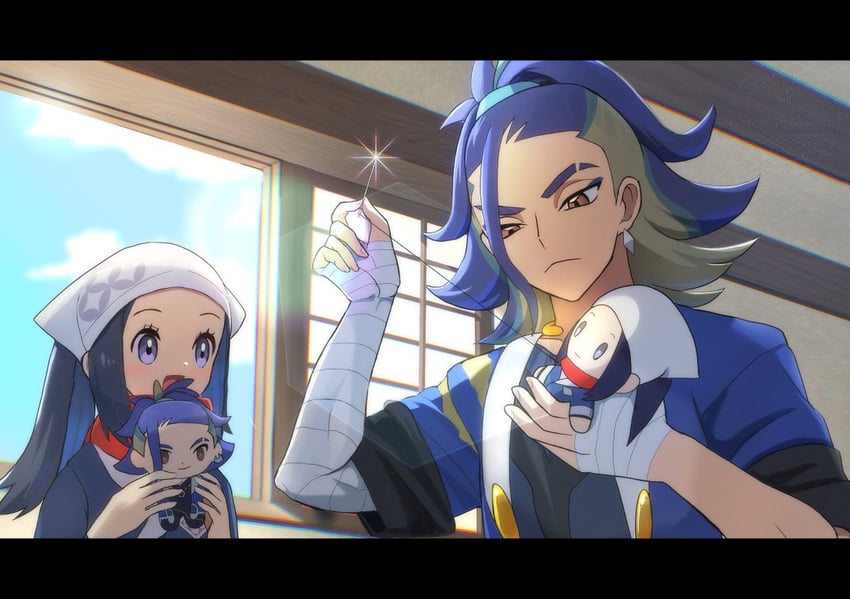 akari and adaman (pokemon and 1 more) drawn by ako_(rawhji0rdbsmzf7)
