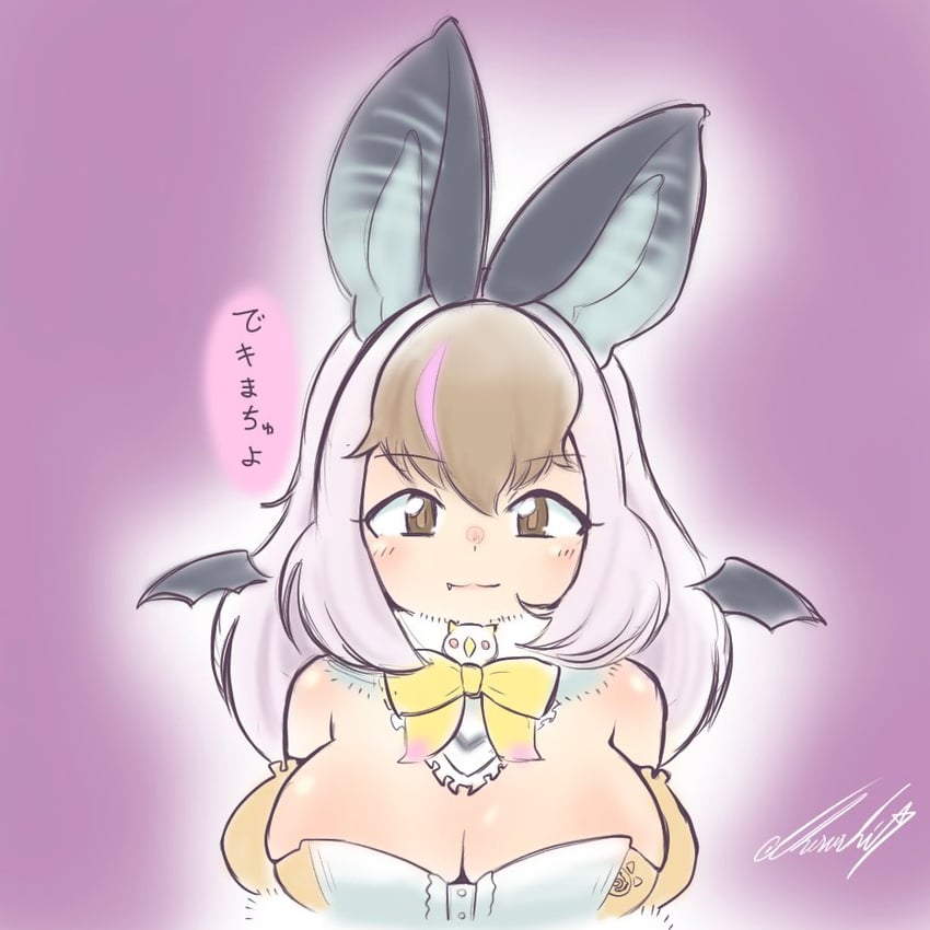 brown long-eared bat (kemono friends and 1 more) drawn by cherushi_2