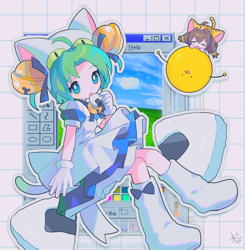 dejiko, puchiko, and gema (di gi charat and 2 more) drawn by morizo_(morizoshop)