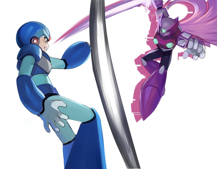 zero, x, and zero nightmare (mega man and 2 more) drawn by dokomon