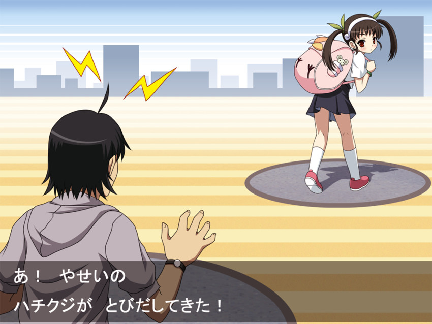 hachikuji mayoi and araragi koyomi (pokemon and 2 more) drawn by yamasan