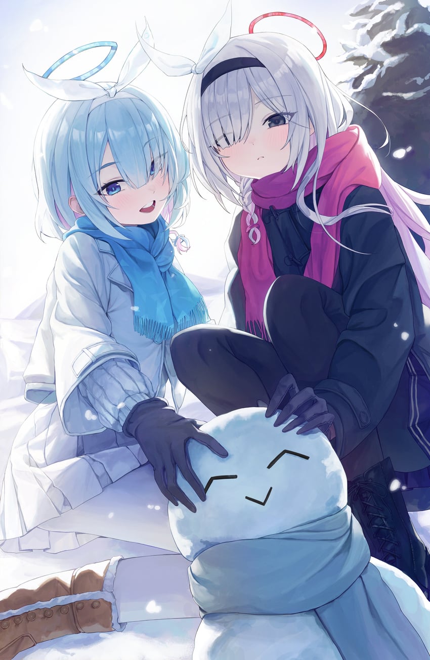 sensei, doodle sensei, arona, and plana (blue archive) drawn by rosu_1109