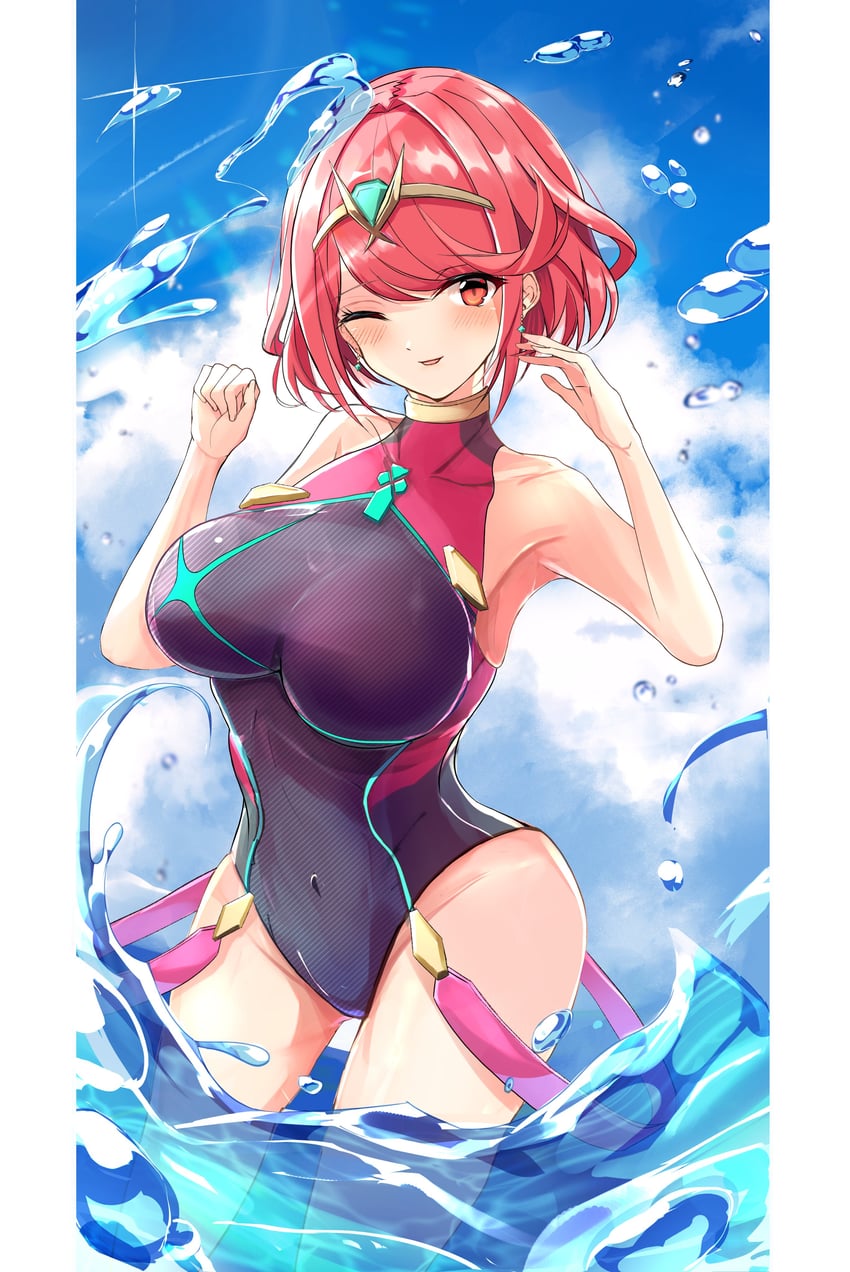 pyra (xenoblade chronicles and 1 more) drawn by karuushi