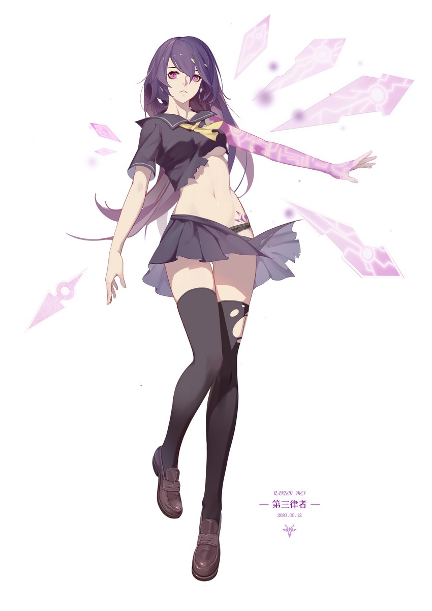 raiden mei (honkai and 1 more) drawn by bu_zhengjing_de_xiao_xingxing