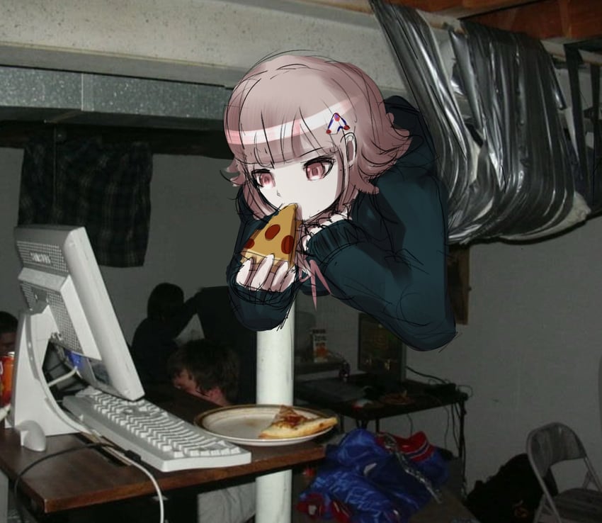 nanami chiaki (danganronpa and 1 more) drawn by 1medichan1
