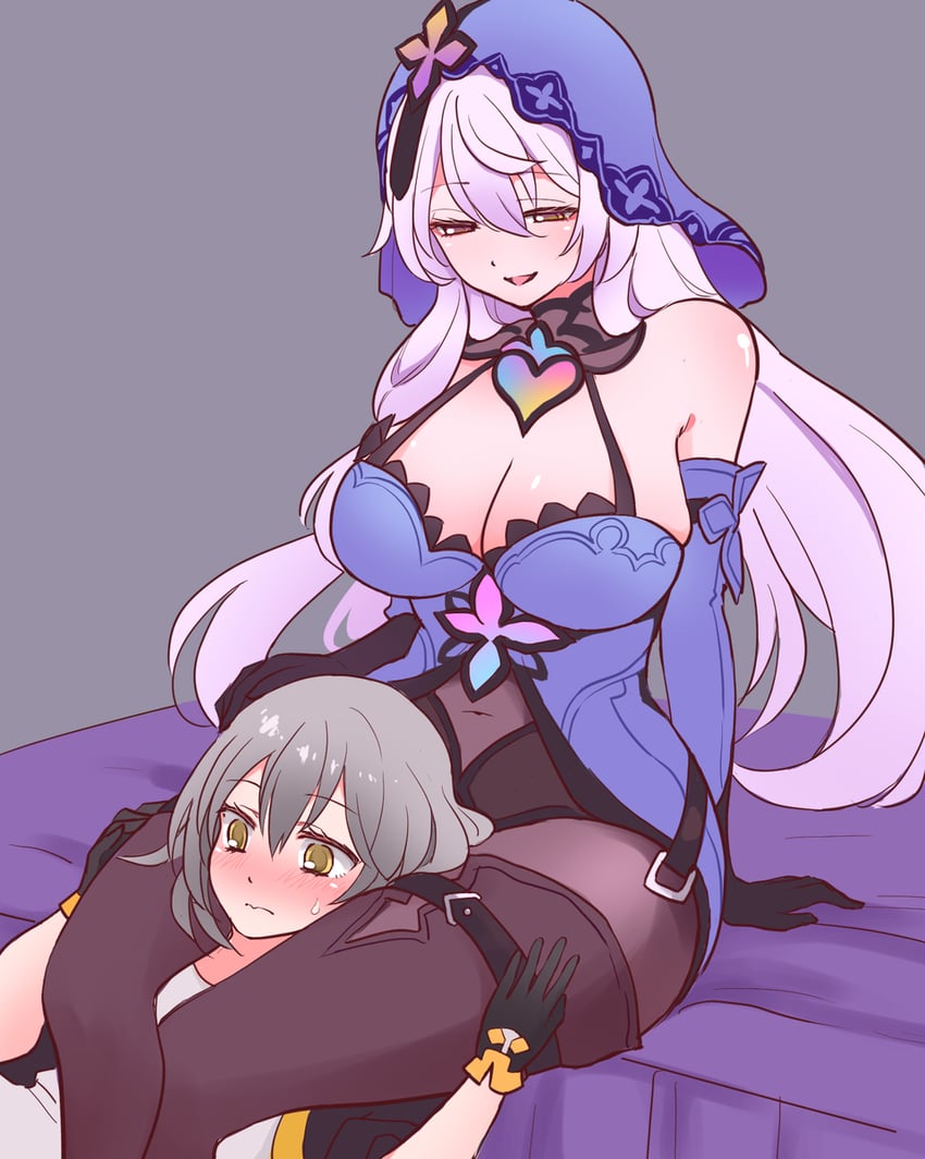 trailblazer, stelle, and black swan (honkai and 1 more) drawn by nagasawa_(tthnhk)