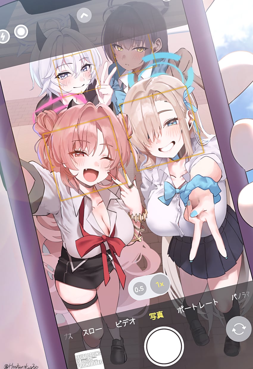 asuna, karin, kirara, and erika (blue archive) drawn by kashio_(92984798)