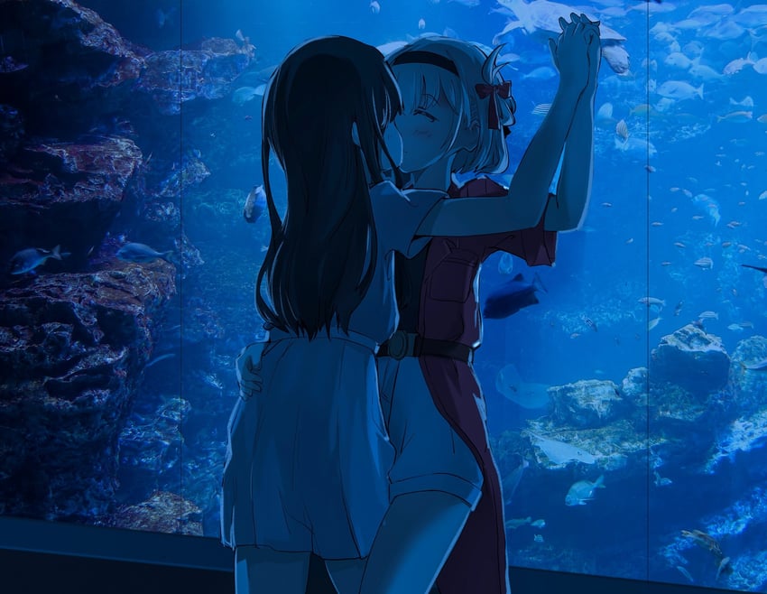 nishikigi chisato and inoue takina (lycoris recoil) drawn by actop_cn