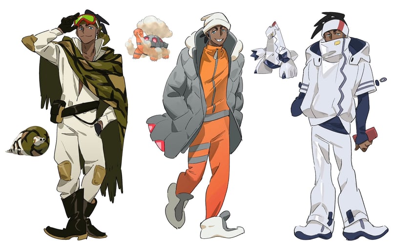 raihan, torkoal, duraludon, and sandaconda (pokemon and 1 more) drawn by molymes