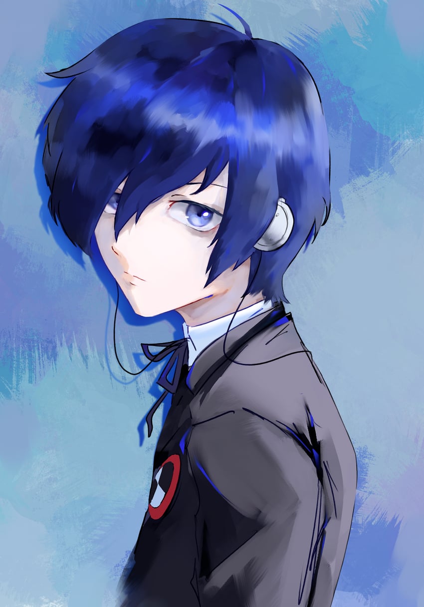 yuuki makoto (persona and 1 more) drawn by n7grey