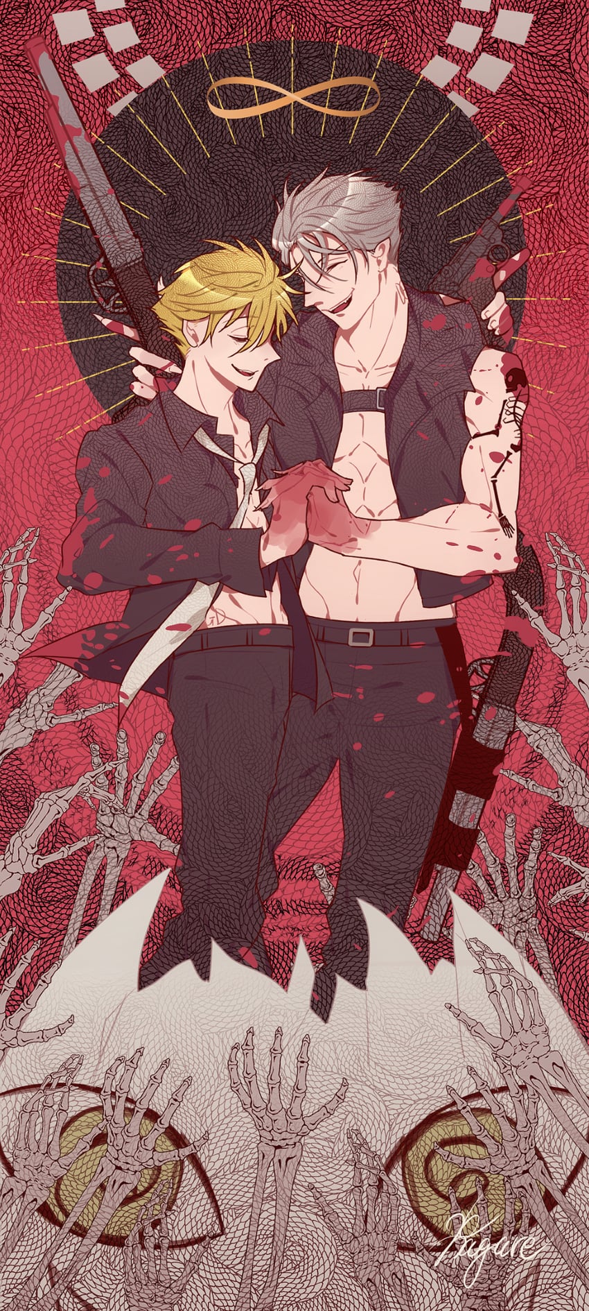 giancarlo bourbon del monte and bakshi christensen (lucky dog 1) drawn by nagare26