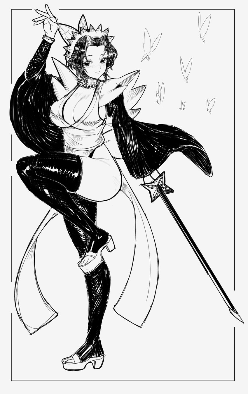 kochou shinobu and iroha (kimetsu no yaiba and 1 more) drawn by kowai_(iamkowai)
