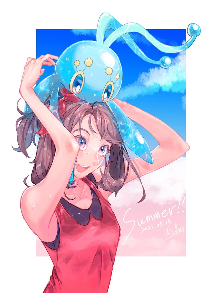 may and manaphy (pokemon and 1 more) drawn by r.aka.