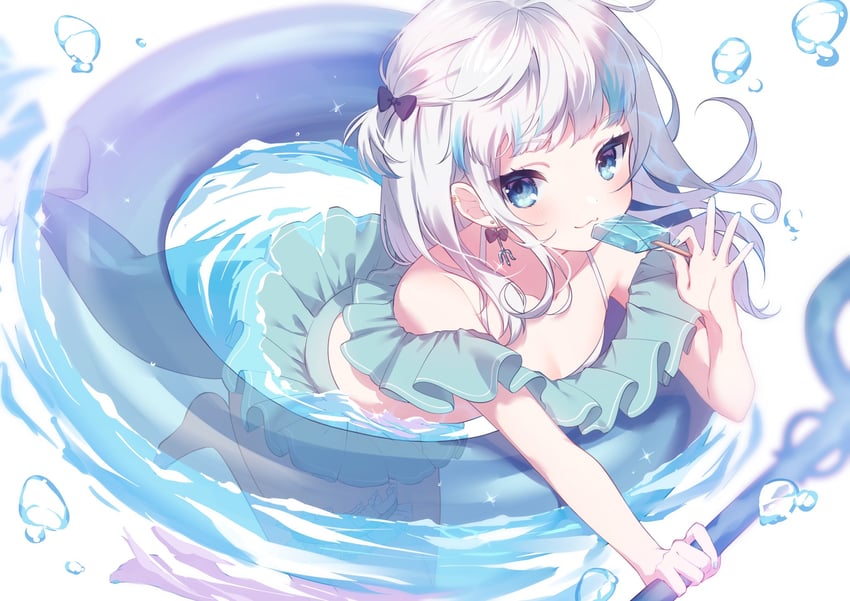 gawr gura (hololive and 1 more) drawn by mochizuki_mochi