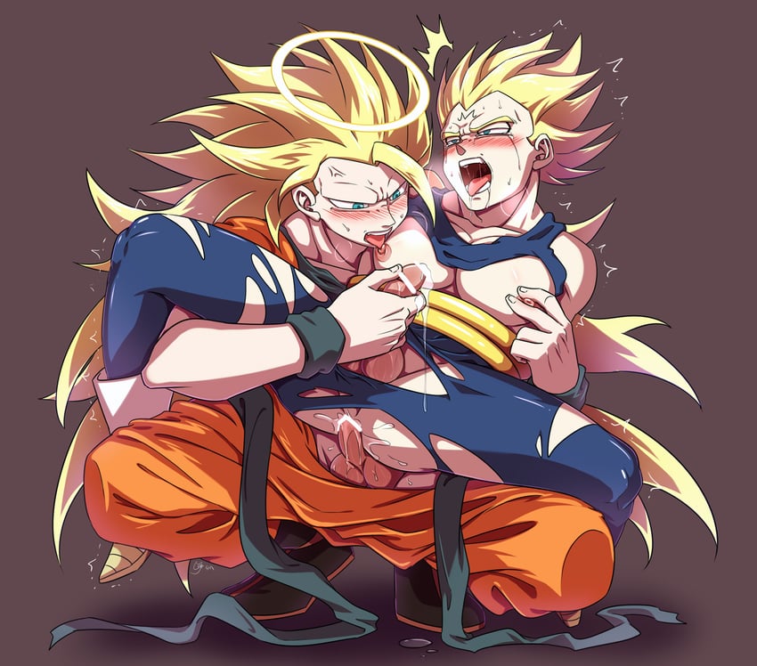 son goku, vegeta, and majin vegeta (dragon ball and 1 more) drawn by shumai_(sm318)