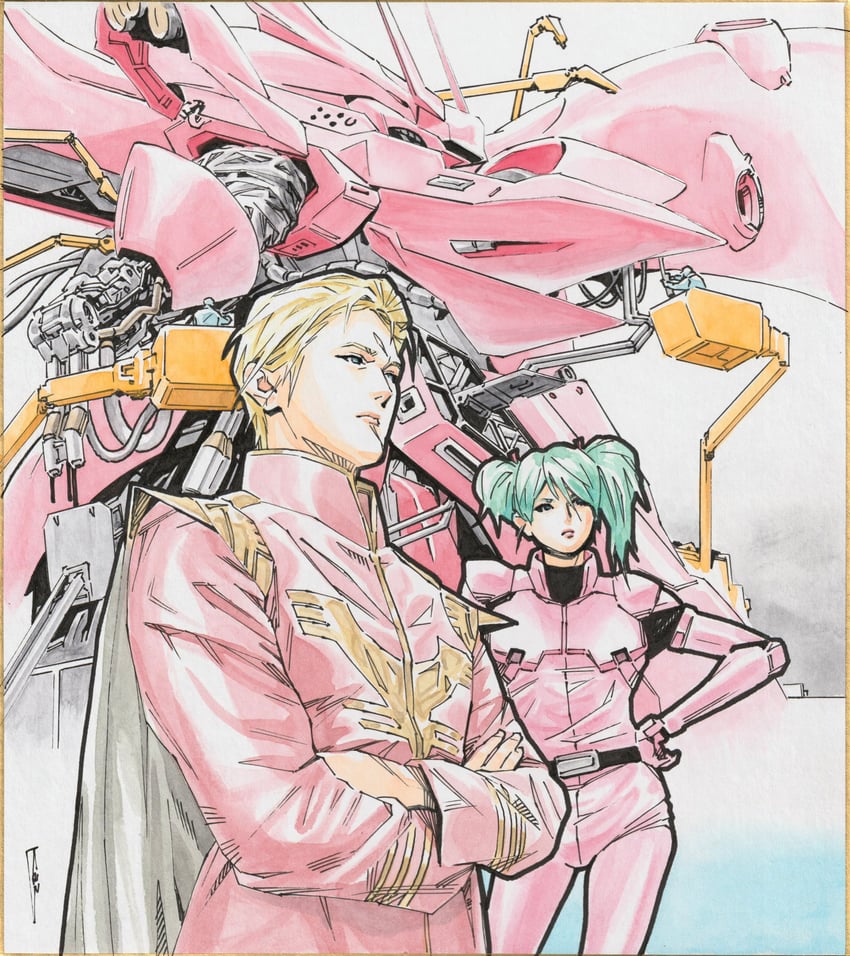 char aznable, quess paraya, and nightingale (gundam and 2 more) drawn by ikeda_kazuhiro