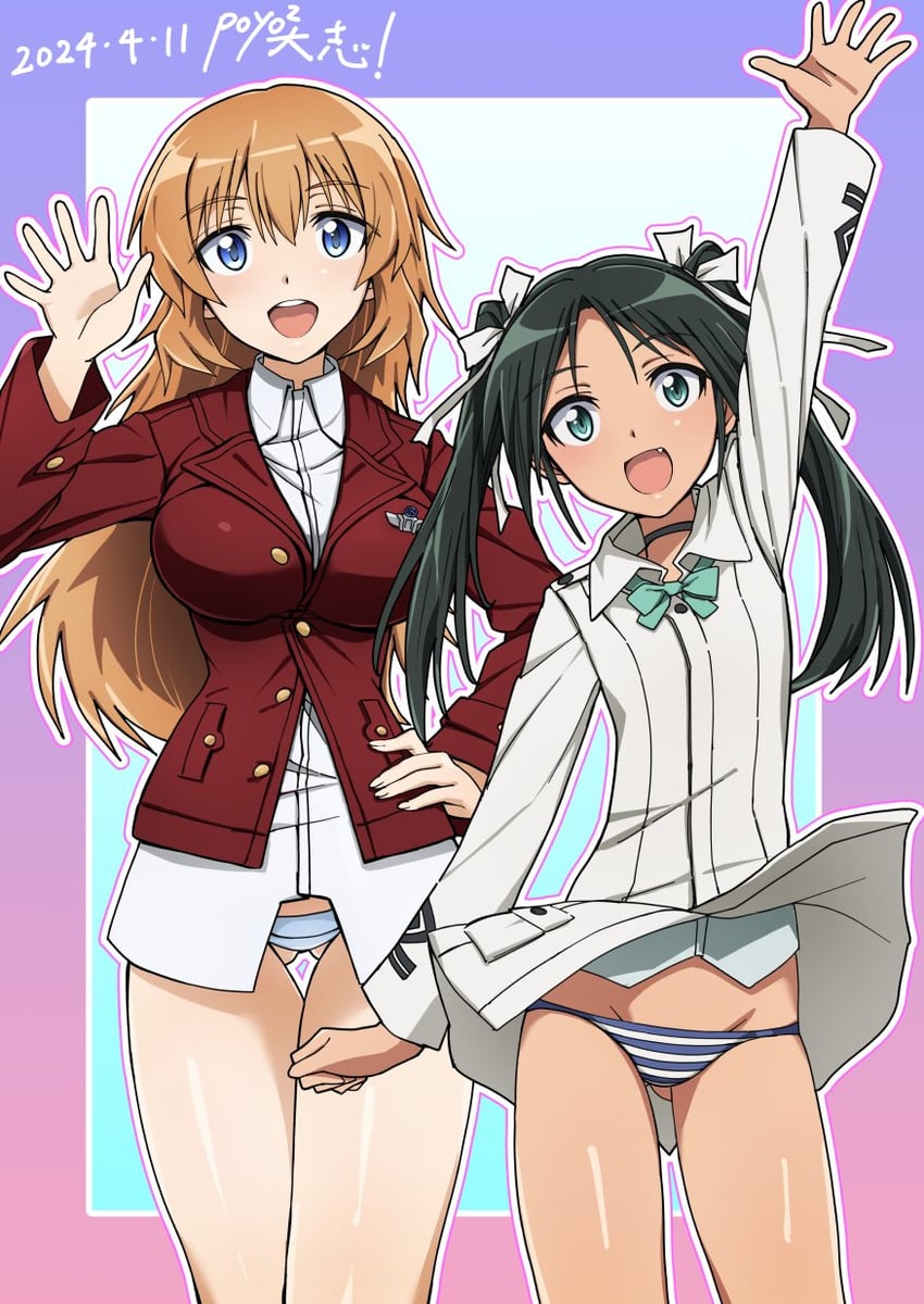 charlotte e. yeager and francesca lucchini (world witches series and 1 more) drawn by poyopoyotaishi