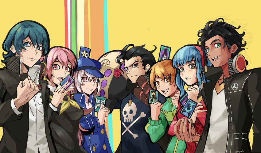 narukami yu, shirogane naoto, satonaka chie, hilda valentine goneril, male byleth, and 11 more (fire emblem and 3 more) drawn by saiykik