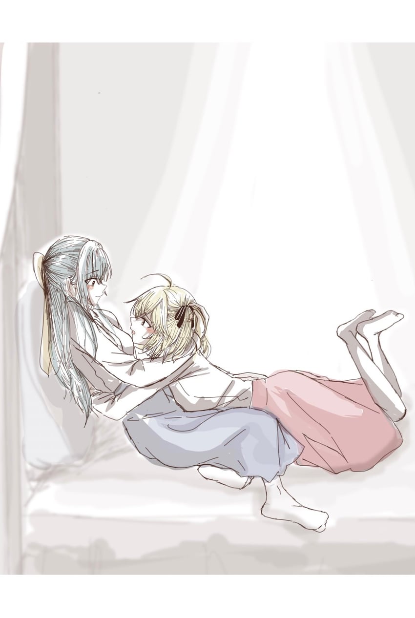 anisphia wynn palettia and euphyllia magenta (tensei oujo to tensai reijou no mahou kakumei) drawn by skyiruy