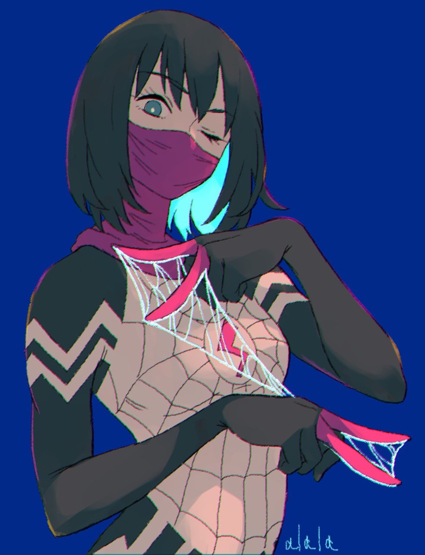silk and cindy moon (marvel and 1 more) drawn by sushi_pizza_rrr