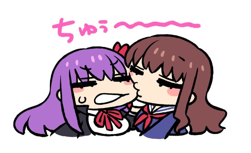 bb and kishinami hakuno (fate and 2 more) drawn by chan_co