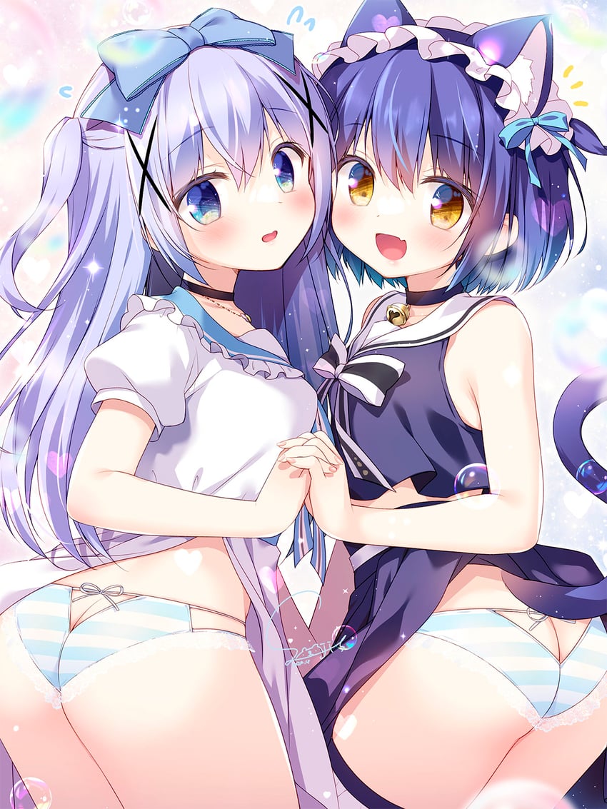 kafuu chino and jouga maya (gochuumon wa usagi desu ka?) drawn by sasai_saji