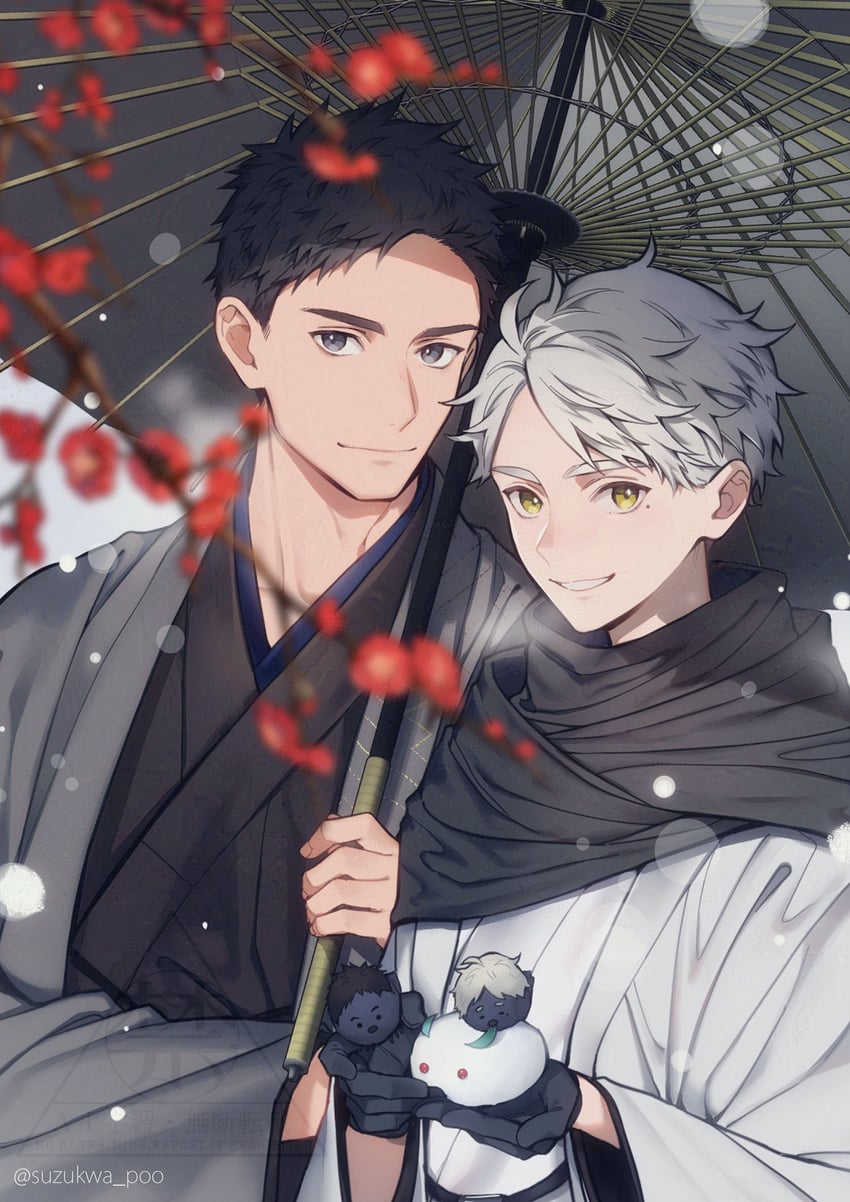 sawamura daichi and sugawara koushi (haikyuu!!) drawn by suzukawa_makoto