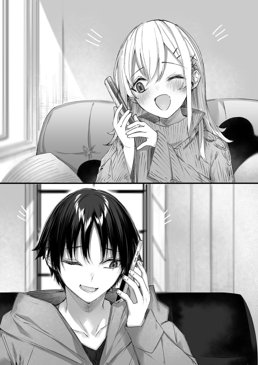 yoshizumi yuya and oomichi rika (ryoushin no shakkin) drawn by kakao_(chocolate_land)