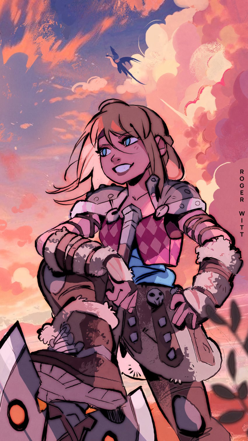 astrid hofferson (how to train your dragon and 1 more) drawn by rogerwitt