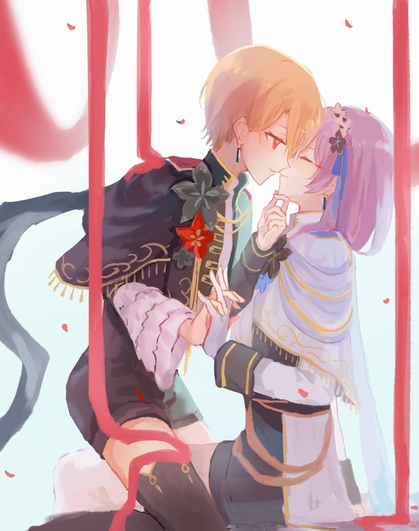kayamori ruka and izumi yuki (heaven burns red) drawn by kea_(hongsirongxiaodangaohongbeizhong), scorpio95715391, and zazoyi1