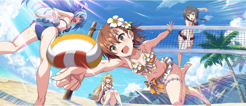misaka mikoto, megumin, aqua, shokuhou misaki, and gekota (toaru majutsu no index and 3 more)