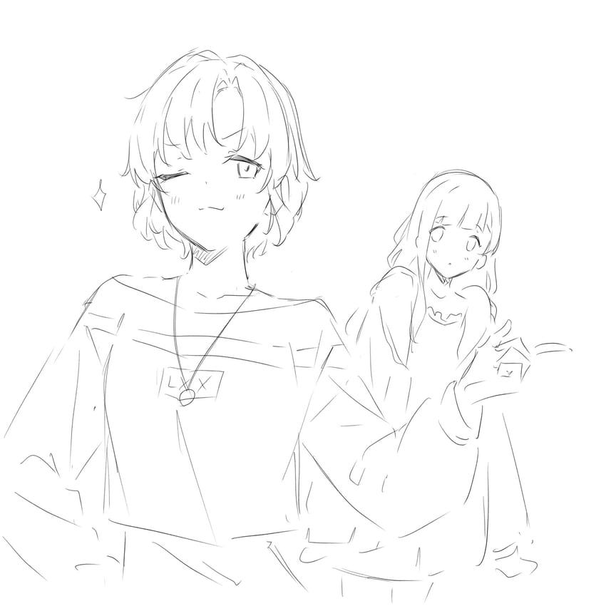 izumo saki and hanamaki towa (d4dj) drawn by kanade_(kanade_3344)