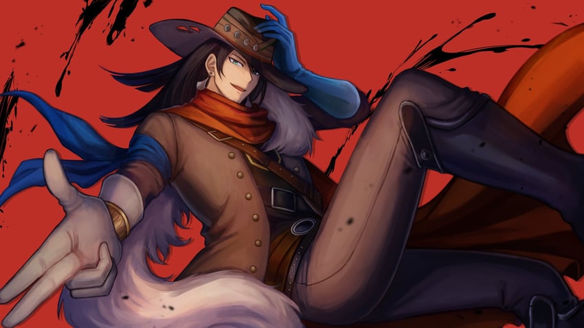 josuiji shinri (holostars and 2 more) drawn by silverfeather00