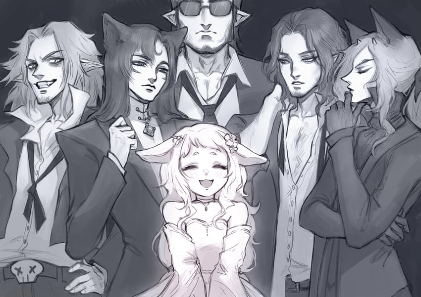 renard beauchene and elrik (original) drawn by nat_the_lich