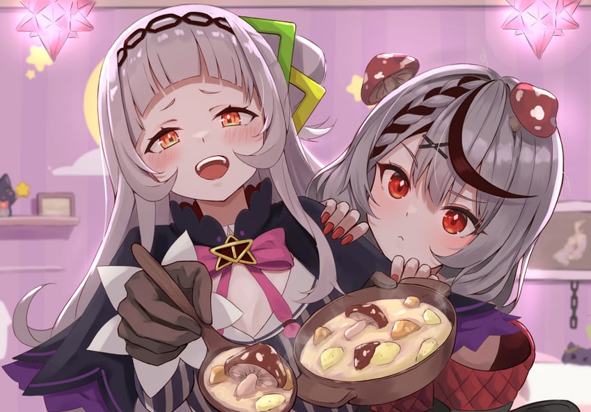 sakamata chloe and murasaki shion (hololive) drawn by tonton_utaro